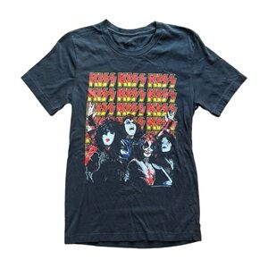 American Classics Kiss Black Band T Shirt Size S